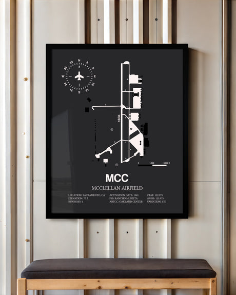 Frame color options for McClellan Airfield Wall Art
