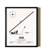 Framed Curless Airport wall art poster in black frame