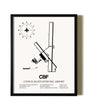 Framed Council Bluffs Municipal Airport wall art poster in black frame