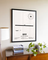 Richter Airpark aviation wall décor in black wood frame