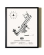 Framed Clermont County Airport wall art poster in black frame