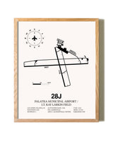 Palatka Municipal Airport / Lt. Kay Larkin Field framed print in natural wood frame