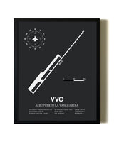 Unframed Aeropuerto La Vanguardia map print poster