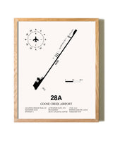 Goose Creek Airport framed print in natural wood frame