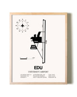University Airport framed wall art in white frame
