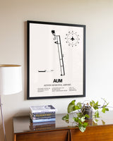 Austin Municipal Airport aviation wall décor in black wood frame