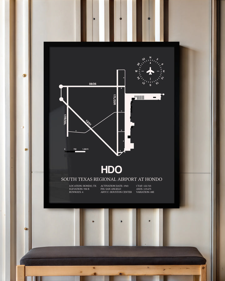 Frame color options for South Texas Regional Airport At Hondo Wall Art