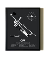 Unframed Offutt Air Force Base map print poster