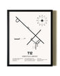 Framed Kirbyville Airport wall art poster in black frame