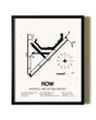Framed Roswell Air Center Airport wall art poster in black frame