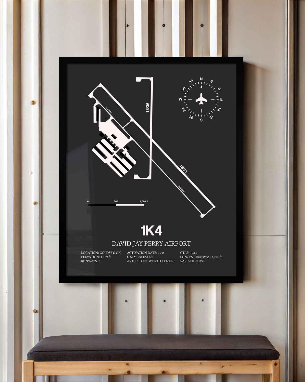 Frame color options for David Jay Perry Airport Wall Art