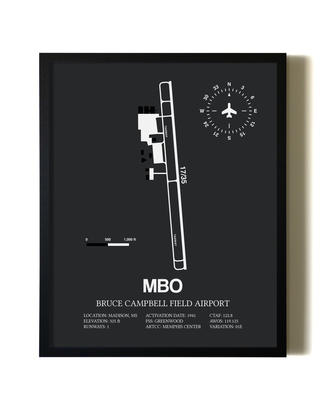 Unframed Bruce Campbell Field map print poster