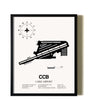 Framed Cable Airport wall art poster in black frame