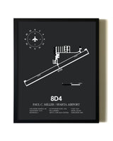 Unframed Paul C Miller/Sparta Airport map print poster