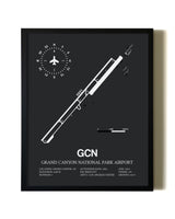 Unframed Grand Canyon National Park Airport map print poster