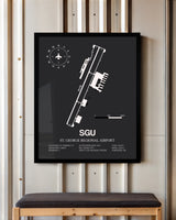 Frame color options for St. George Regional Airport Wall Art
