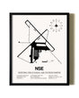 Framed Whiting Field Naval Air Station North wall art poster in black frame