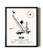Framed Mobile Regional Airport wall art poster in black frame
