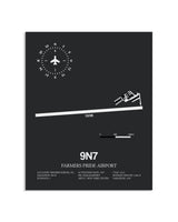 Gray Framed Farmers Pride Airport layout wall art poster