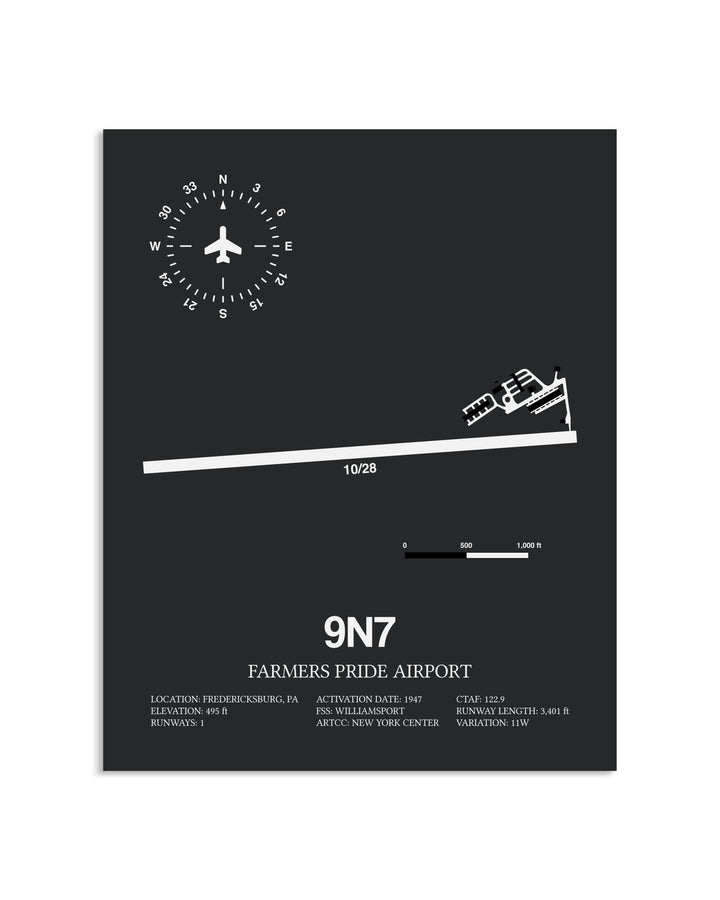 Gray Framed Farmers Pride Airport layout wall art poster