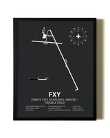 Unframed Forest City Municipal Airport / Trimble Field map print poster