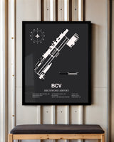 Frame color options for Birchwood Airport Wall Art