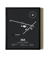 Unframed Cochran Airport map print poster