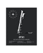 Gray Framed Pecan Plantation Airport layout wall art poster
