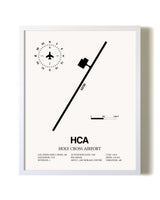 Holy Cross Airport airport map poster in oak frame