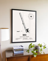 Penn Valley Airport aviation wall décor in black wood frame