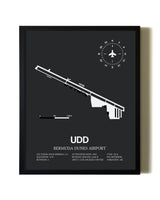 Unframed Bermuda Dunes Airport map print poster