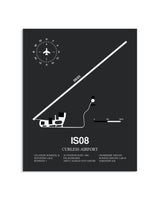 Gray Framed Curless Airport layout wall art poster