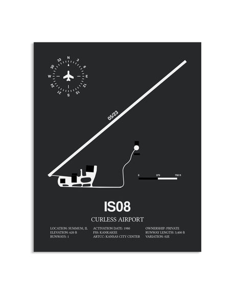 Gray Framed Curless Airport layout wall art poster