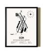 Framed Buchanan Field wall art poster in black frame