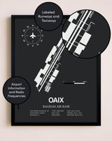 Bagram Air Base poster size comparison chart