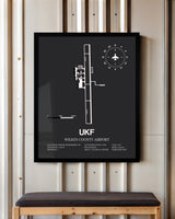 Frame color options for Wilkes County Airport Wall Art