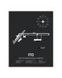 Gray Framed Hilo International Airport layout wall art poster