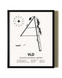 Framed Valdosta Regional Airport wall art poster in black frame