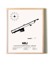 Sangster International Airport framed wall art in white frame