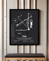 Frame color options for Tullahoma Regional Airport / William Northern Field Wall Art