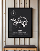Frame color options for Vero Beach Regional Airport Wall Art