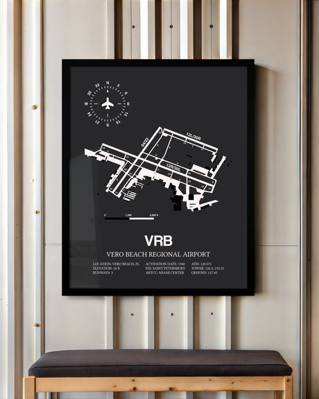 Frame color options for Vero Beach Regional Airport Wall Art