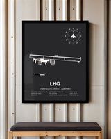 Frame color options for Fairfield County Airport Wall Art