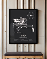 Frame color options for Chino Airport Wall Art