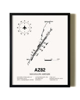 Framed Mogollon Airpark wall art poster in black frame