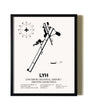 Framed Lynchburg Regional Airport / Preston Glenn Field wall art poster in black frame