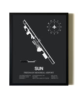 Unframed Friedman Memorial Airport map print poster