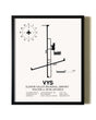 Framed Illinois Valley Regional Airport-Walter A. Duncan Field wall art poster in black frame