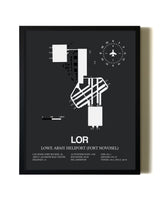 Unframed Lowe Army Heliport (Fort Novosel) map print poster