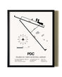 Framed Prairie Du Chien Municipal Airport wall art poster in black frame